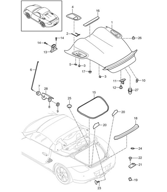 Diagram 803-006 Porsche Macan (95B) MK1 (2014-2018) Body