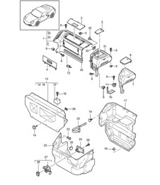 Luggage compartment - FRONT  - 987.2 Boxster / Boxster S 2009-12