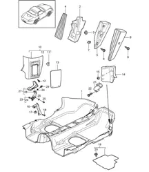 Interior equipment / Flooring / Linings 987.2 Boxster / Boxsert S 2009-12