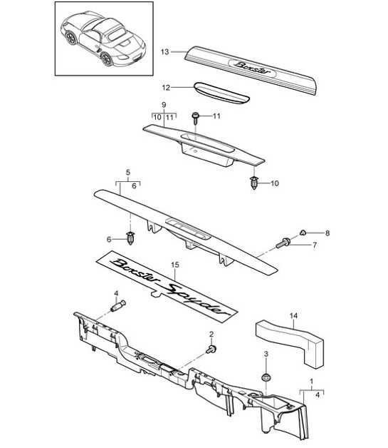 Diagram 807-003 Porsche Boxster 718 (982) 2017>> Body