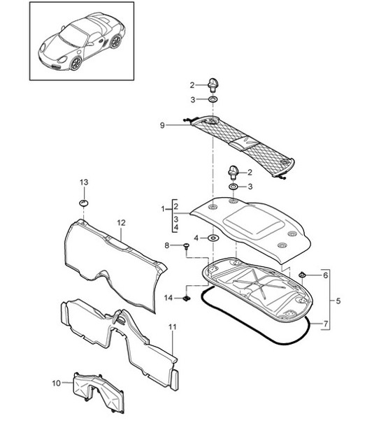 Diagram 807-005 Porsche Cayman 987C / 981C (2005-2016) Body