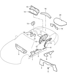 Body / Sound proofing 987.2 Boxster / Boxster S 2009-12