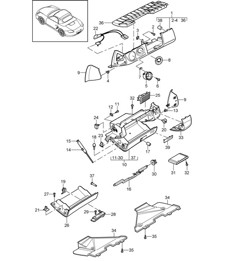 Glove box / Cover and Trim / (drivers side) 987.2 Boxster / Boxster S 2009-12