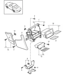 Centre console - FRONT - 987.2 Boxster / Boxster S 2009-12