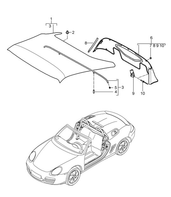 Diagram 811-003 Porsche Macan (95B) MK1 (2014-2018) Body