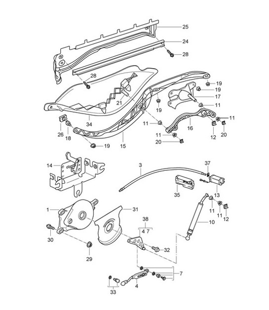 Diagram 811-012 Porsche Cayman 718C (982C) 2017>> Body
