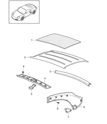 Hardtop / Interior equipment 987.2 Boxster / Boxster S 2009-12
