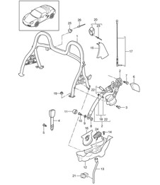 Roll bar / Seat belt 987.2 Boxster / Boxster S / Spyder 2009-12