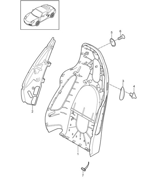 Diagram 817-019 Porsche Macan (95B) MK1 (2014-2018) Body