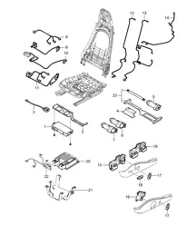 Wiring looms / Switch / Control unit / Electric motor / sports seat 987.2 Boxster / Boxster 2009-12