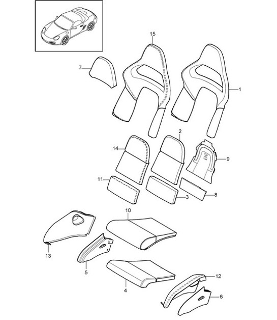 Diagram 817-032 Porsche Panamera 970 MK1 (2009-2013) Body