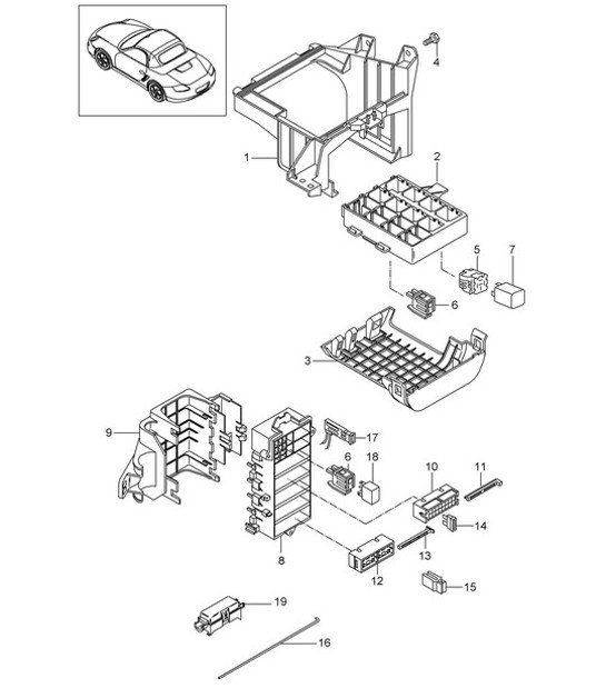 Diagram 902-000 Porsche Macan (95B) MK1 (2014-2018) Electrical equipment