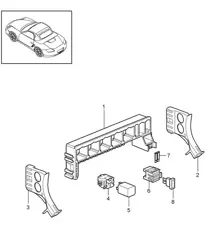 Central electrics / Rear end 987.2 Boxster / Boxster S 2009-12