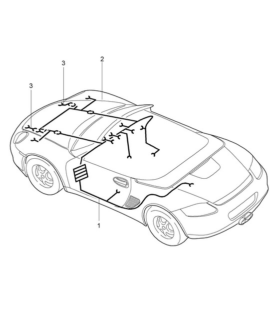 Wiring looms - FRONT - 987.2 Boxster / Boxster S 2009-12