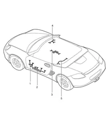 Wiring looms / doors  / Airbag / Centre console / Glove box / Hardtop 987.2 Boxster / Boxster S 2009-12