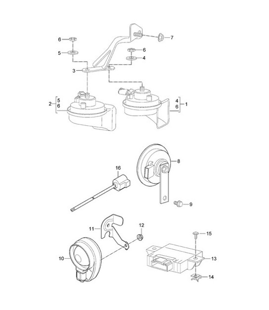 Diagram 903-000 Porsche 911 & 912 (1965-1989) Electrical equipment