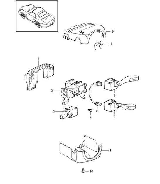 Diagram 903-010 Porsche Macan (95B) MK1 (2014-2018) Electrical equipment