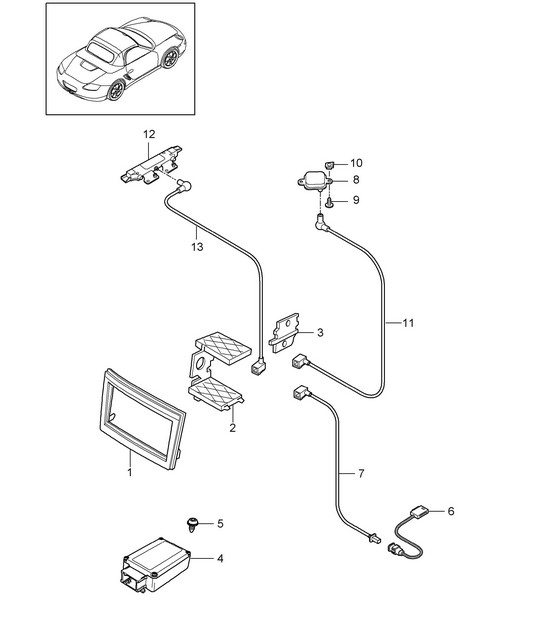 Preparation / Navigation system - PR:675, Japan - 987.2 Boxster / Boxster S 2009-12