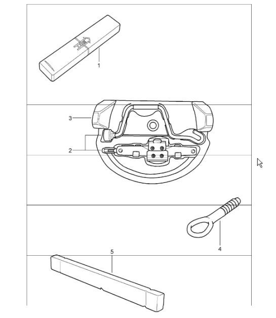 Diagram 001-00 Porsche Macan (95B) MK1 (2014-2018) Accessories & others 