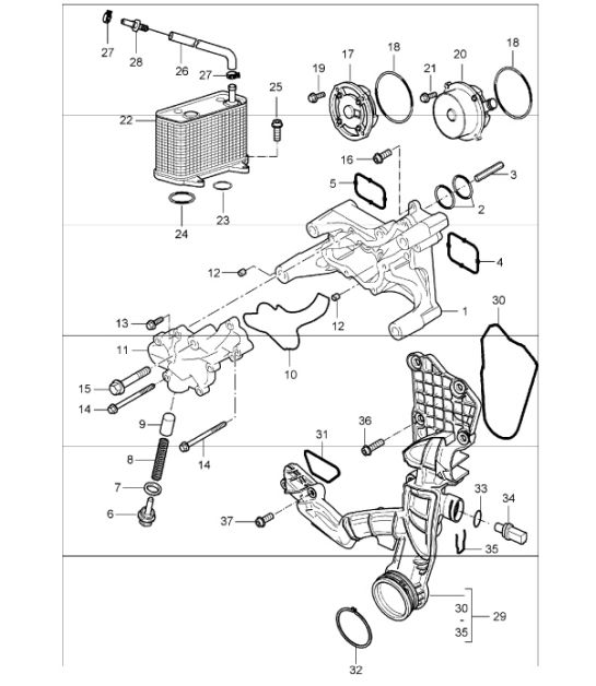 oil pump tandem pump 987 Boxster / 987 Boxster S 2005-08