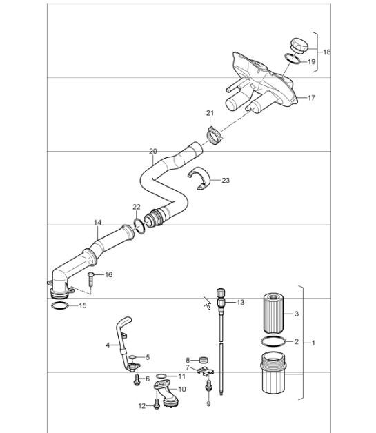 Diagram 104-06 Porsche Cayman 718C (982C) 2017>> Engine