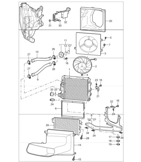 water cooling - 3 - for 987 Boxster / Boxster S 2005-08