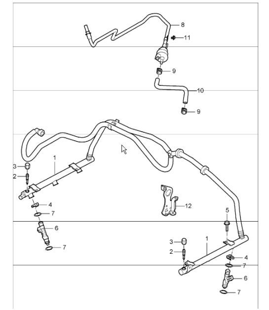 Diagram 107-05 Porsche Panamera 970 MK1 (2009-2013) Engine
