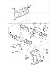intake distributor 987 Boxster / Boxster S 2005-08