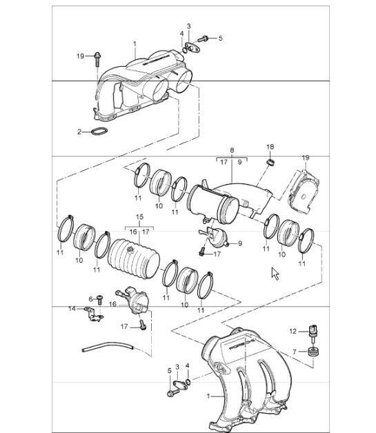 Diagram 107-10 Porsche Macan (95B) MK1 (2014-2018) Engine