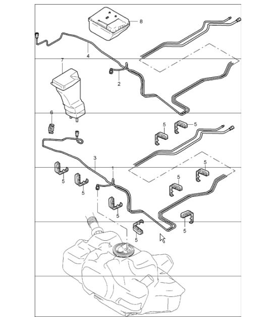 fuel system 987 Boxster / Boxster S 2005-08