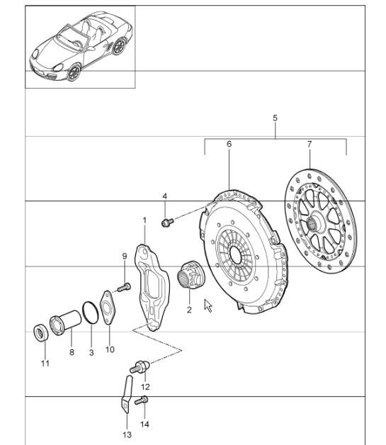 Diagram 301-01 Porsche Macan (95B) MK1 (2014-2018) Transmission