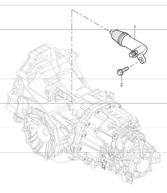 clutch release 5th-speed manual transmission (I481) for 987 Boxster G87.01 2005-08