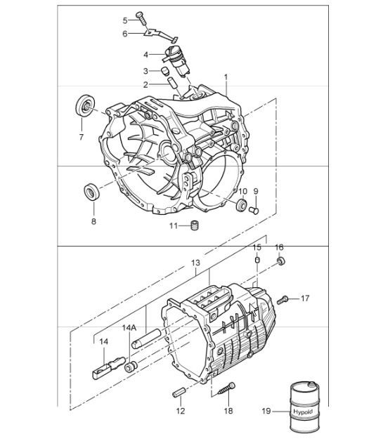 Diagram 302-00 Porsche Macan (95B) MK1 (2014-2018) Transmission