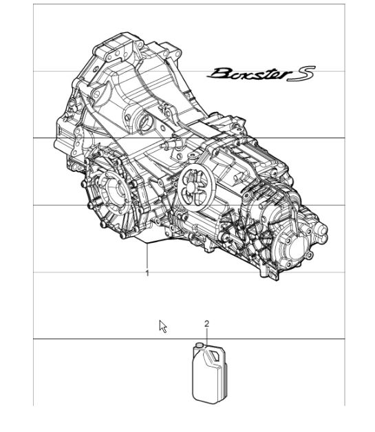 replacement transmission ready for installation  for 987 Boxster S G87.20/21 I480 ( 6-speed manual transmission) 2007-08
