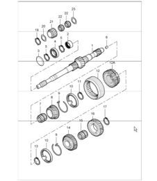 gears and shafts 987 Boxster G87.01 I481 (5th-speed manual transmission) 2005-08