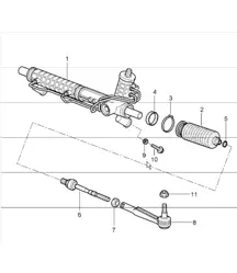 power steering, steering gear and  steering parts 987 Boxster / Boxster S 2005-08
