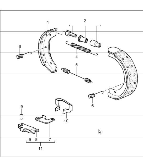 Diagram 603-05 Porsche 997 (911) MK1 2005-2008 Wheels, Brakes