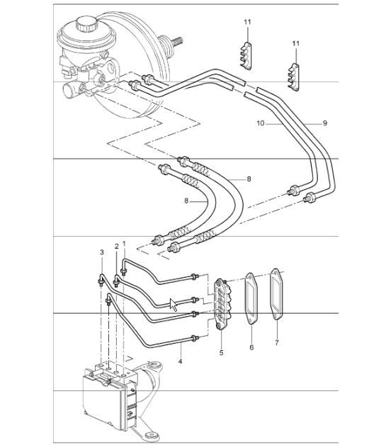 Diagram 604-05 Porsche Panamera 970 MK1 (2009-2013) Wheels, Brakes