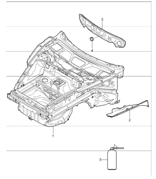body front section 987 Boxster / Boxster S 2005-08