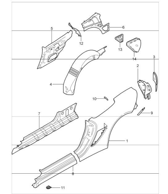 Diagram 801-50 Porsche Boxster 718 (982) 2017>> Body