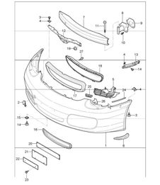 bumper front 987 Boxster / Boxster S 2005-08