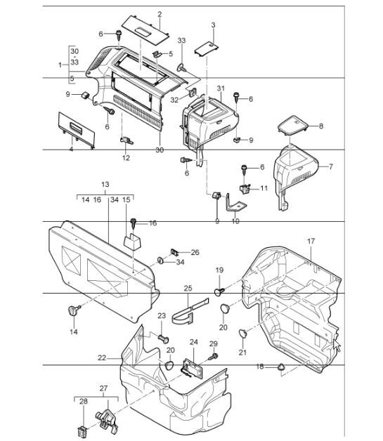 Diagram 807-00 Porsche Boxster 718 (982) 2017>> Body