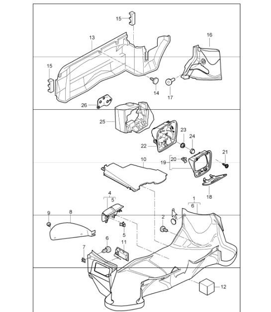 Diagram 807-01 Porsche Macan (95B) MK1 (2014-2018) Body