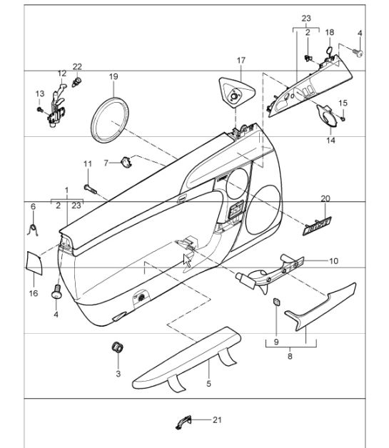 door trim panel accessories 987 Boxster / Boxster S 2005-08