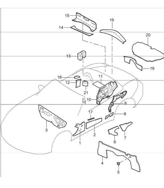 body sound proofing - 1 - for 987 Boxster / Boxster S 2005-08