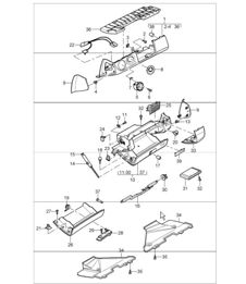 glove compartment lid and lining driver's side 987 Boxstern / Boxster S 2005-08