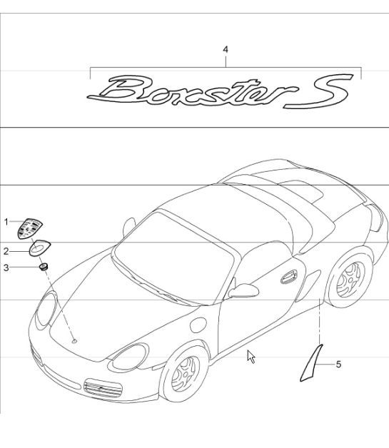 Diagram 810-00 Porsche Boxster 986 2.7L 2003-04 Body