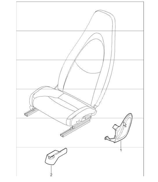 front seat, standard seat, comfort seat, complete not available for 987 Boxster / Boxster S 2005-08