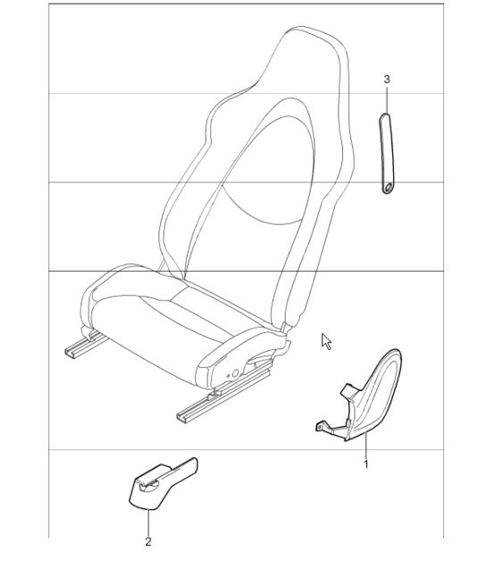 front seat sports seat complete not available 987 Boxster / Boxster S 2005-08