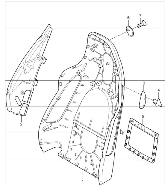 backrest shell, sports seat 987 Boxster / Boxster S 2005-08